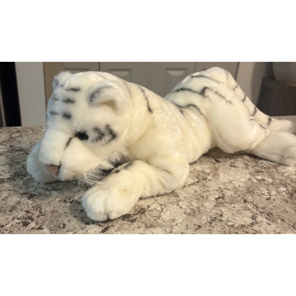 22" Rainforest Cafe WHITE TIGER Medium Floppy Plush‎ READ DESCRIPTION